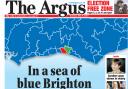 The front page of The Argus on May 9, 2015