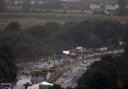 The two officers took a video 'selfie' from the scene of the Shoreham Airshow crash