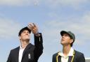 How it happened in the olden days: England's Andrew Strauss and Australia's Rick Ponting during the coin toss