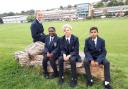 Longhill High School students Spike Conn, Rachel Rose, Mackenzie Dunk and Finley Agnihotri in their new-look uniform