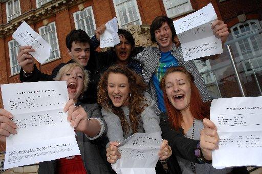 BHASVIC students celebrate their results.