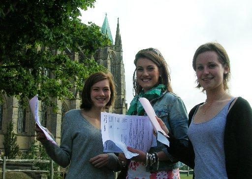 Saskia Greenhalgh, Poppy Ewence and Gemma Matthews from Lancing College.