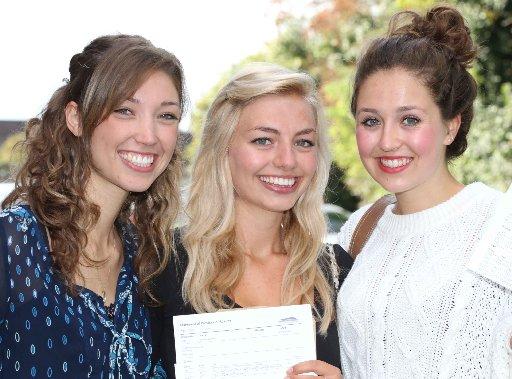 Worthing College students Georgina de Vries, Sophie Davies and Katy Ansell. 