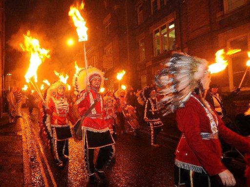 Thousands flocked to the annual bonfire extravaganza in Lewes.
More than 50,000 people are estimated to have enjoyed the celebrations, which saw the town's seven bonfire societies parading through the streets.
Effigies of topical figures were then burnt