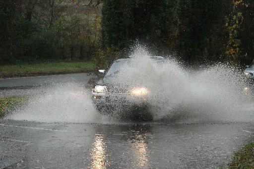 Large parts of Sussex were flooded overnight on November 8, 2010 as rain continued to lash down throughout the county.