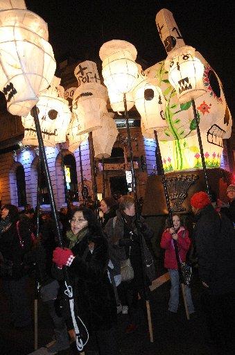 Hundreds of people turned out for this year's Burning the Clocks in Brighton. 
After last year's event was cancelled due to dangerously icy roads, there had been fears this year's would also fall victim to the severe winter weather. 
But last night, the