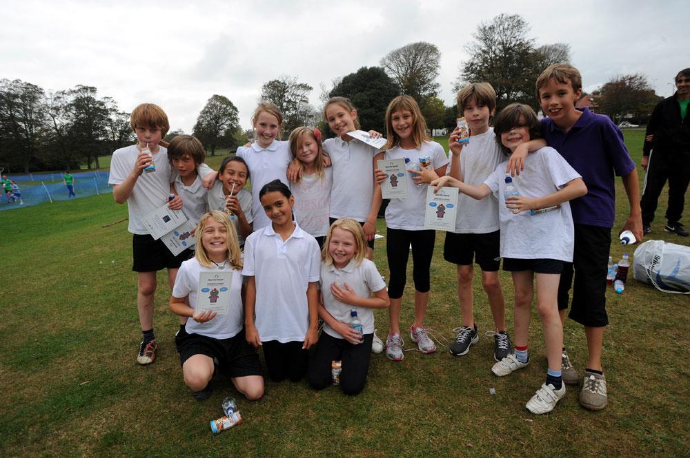 Somerhill School pupils ready to run.