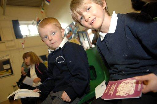 Children at Coombe Road Primary School in Brighton held an Airport Day with children from different classes adopting different countries.