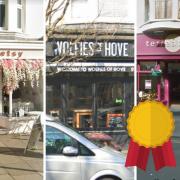 Avabetsy, Wolfies of Hove and Terre a Terre are all competing for the chance to win in this year's awards: credit - Google Maps