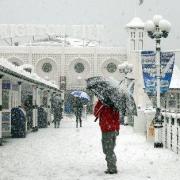 Snow on Brighton Palace Pier