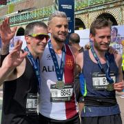 Alix Ramsier, centre, won the Brighton Marathon in 2022