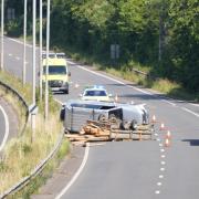 The crash on the A27 near Patcham yesterday