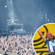 Fatboy Slim appeared in Albion's new kit last night. Inset picture from BHAFC