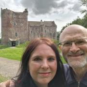 John and Gemma Wood visited Doune Castle, used in filming for Monty Python and the Holy Grail, for their honeymoon