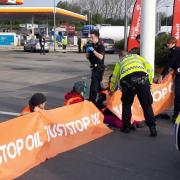 A Just Stop Oil protest in April