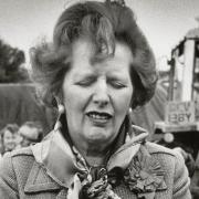 One of Roger Bamber's famous pictures of Maggie Thatcher in 1983