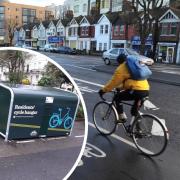Brighton and Hove City Council are investigating the cycle hangar , inset