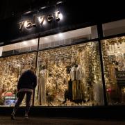 The display captivates Christmas shoppers in Hove