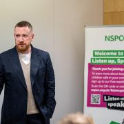Sir Bradley Wiggins launching the NSPCC's campaign