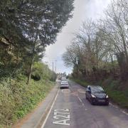 A car has overturned on the A272