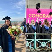 Graduates from University of Brighton enjoyed their special day on the seafront
