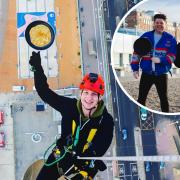 Capital FM presenter David Goodings and Brighton TikTok star Morgan M-James joined forces to attempt the 'world's highest pancake flip'