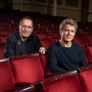 Peter James and George Rainsford ahead of the launch of Wish You Were Dead at the Theatre Royal in Brighton