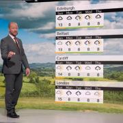 The odd weather forecast was also shown on the BBC News at Ten on Thursday