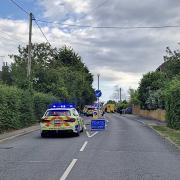 Emergency services at Coldharbour Road, Lower Dicker