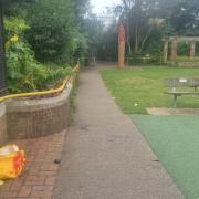 Litter in St Ann's Well Gardens, Brighton