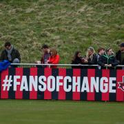 Fans look on at The Dripping Pan. Image: PA