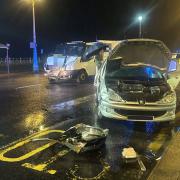 Emergency services attended a crash on Brighton seafront last night