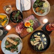 A selection of dishes at Twisted Lanes and, right, a Brighton Gin negroni