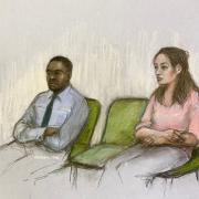 Mark Gordon and Constance Marten in a court sketch from February 20