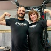 Ben Goodman and Cat Sullivan in their gym