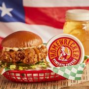 Honest Burgers' April special Carolina Fried Chicken X Homewrecker Cheese Burger