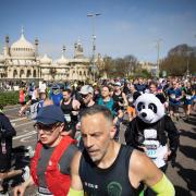 Runners outside Brighton Pavilion