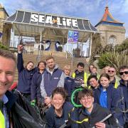 Sea Life staff went litter picking to mark Earth Day