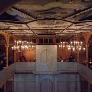 The set of the Duchess of Malfi inside the playhouse
