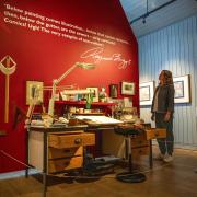 Raymond Briggs' writing and drawing desk which he used for more than 40 years is on display