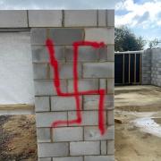 Offensive graffiti sprayed on a man's property