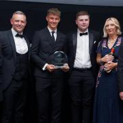 Carl Rushworth (third from left) clinched an awards double at Swansea City