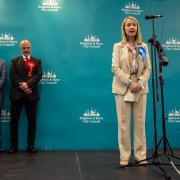 Katy Bourne as she was re-elected as Sussex Police and Crime Commissioner