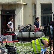 Matt Smith filming in Bedford Square