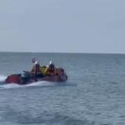 Two people were rescued on Sunday