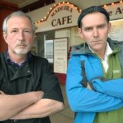 Greg Harman, left, owner of Madeira Cafe and Rob Chisholm from Freeflight Brighton
