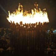 STRIKING: The Olympic cauldron
