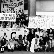 Arts cuts student protest, 1991
