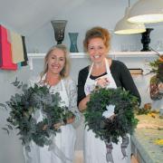 At a Sussex Flower School wreath workshop