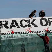 Environmental campaigners having their say against fracking